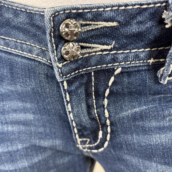 Miss Me Bling Pocket Bootcut Y2K Inspired Jeans Western Glam Cowgirl Denim sz 30 - Picture 6 of 16